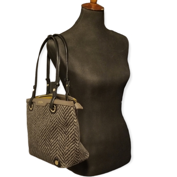 Spartina genuine linen and leather shoulder bag-Lorelai mystic mermaid pattern - Picture 12 of 16